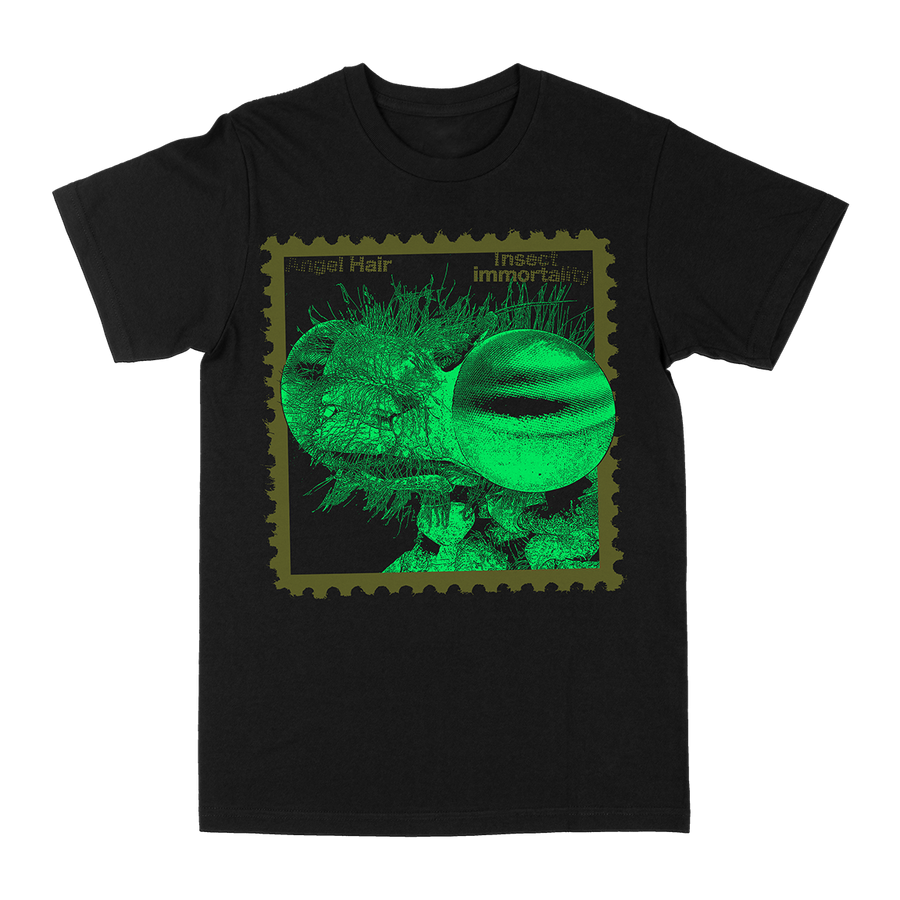 Angel Hair "Insect Immortality: Green” Black T-Shirt
