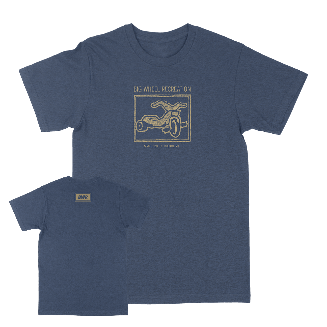 Big Wheel Recreation "BWR Tricycle" Heather Denim T-Shirt