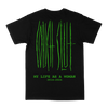 Couch Slut "My Life As A Woman: Green " Black T-Shirt