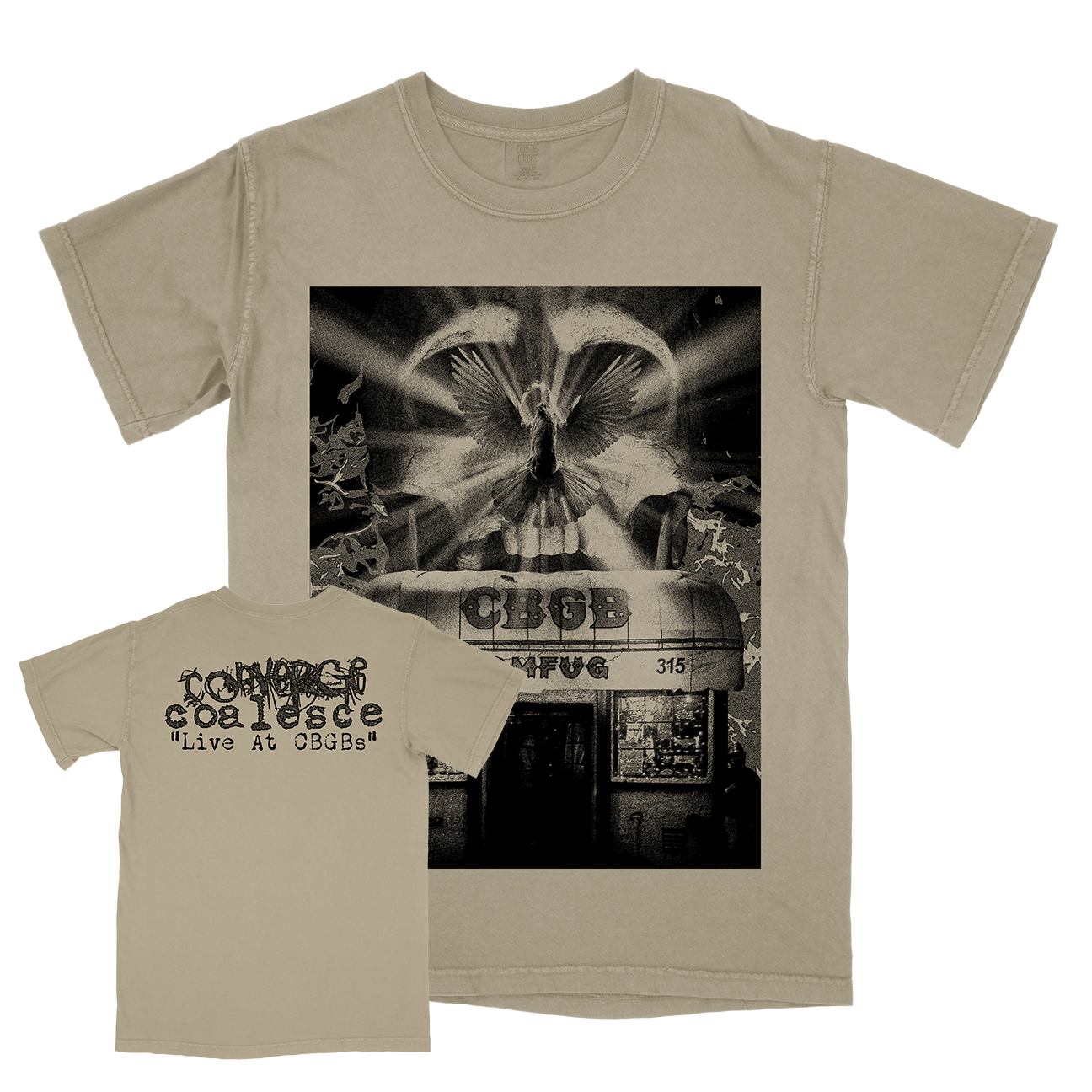 Converge & Coalesce "Live at CBGBs: Dove" Premium Sandstone Shirt