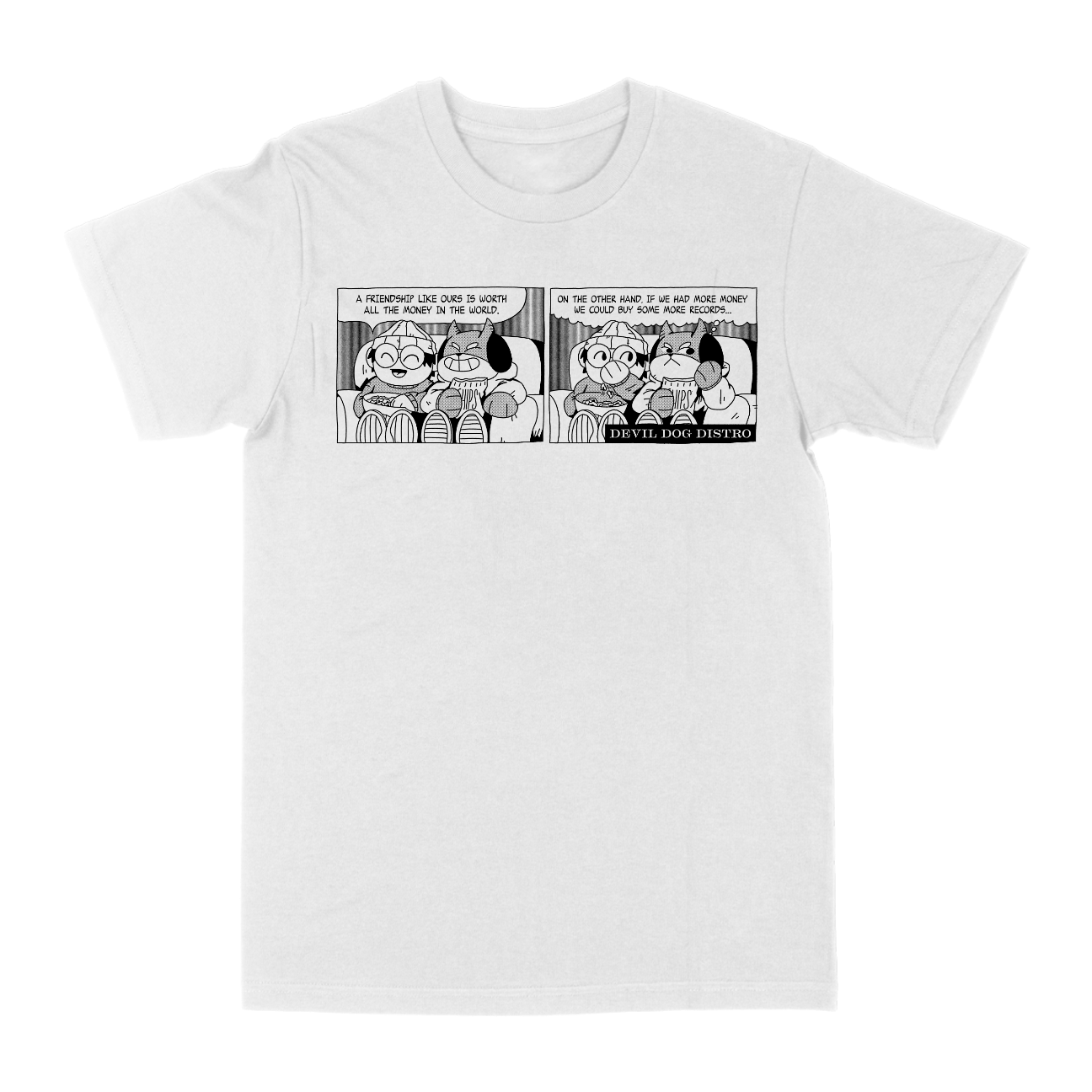 Devil Dog "Comic Strip" White T-Shirt
