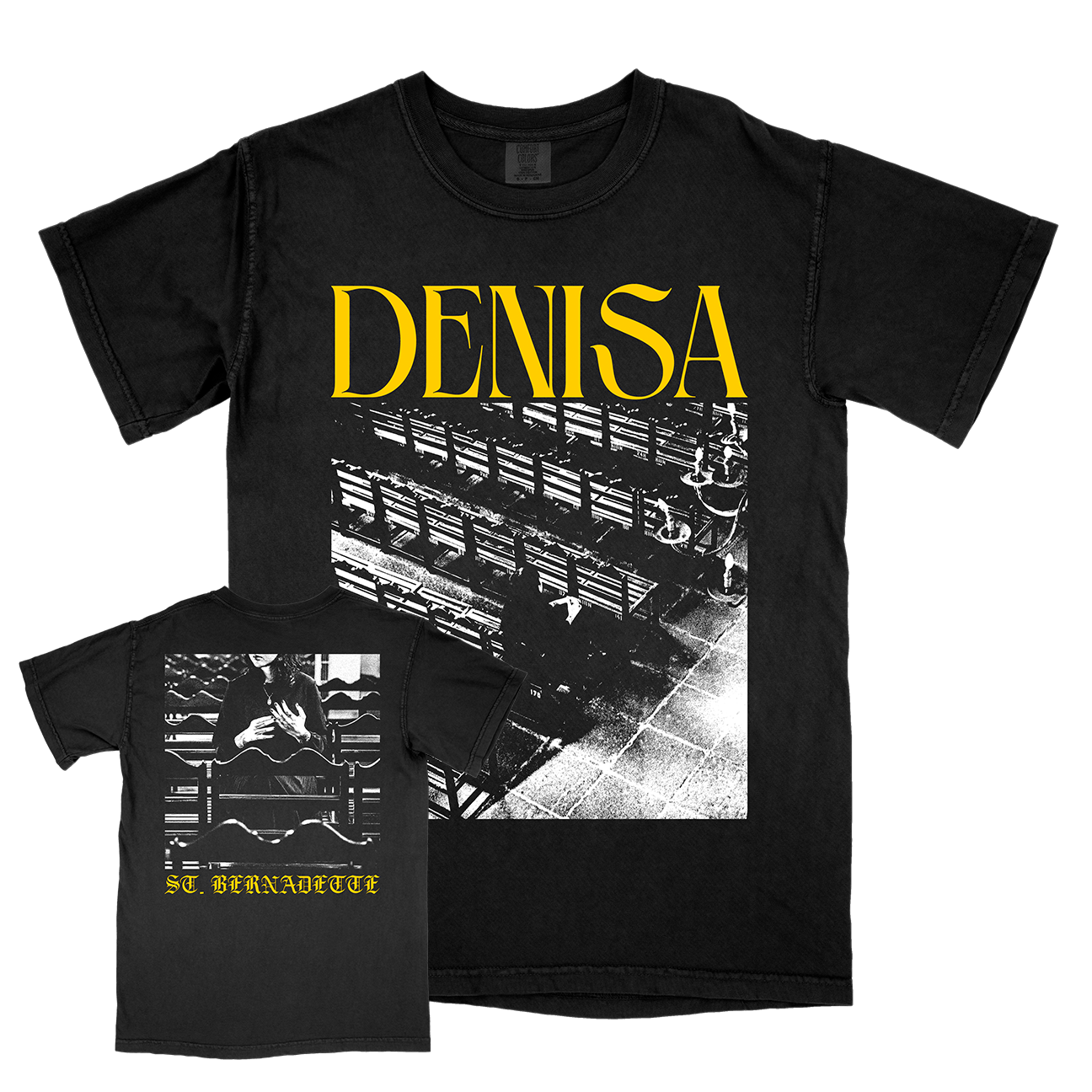 Denisa "St. Bernadette" Premium Black T-Shirt