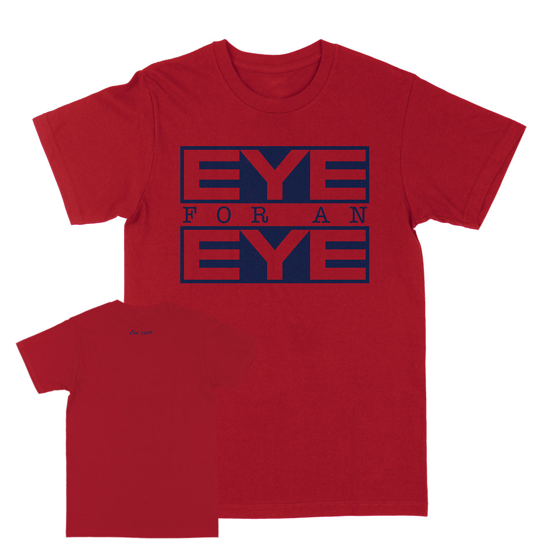 Eye For An Eye "Classic: Navy" Red T-Shirt