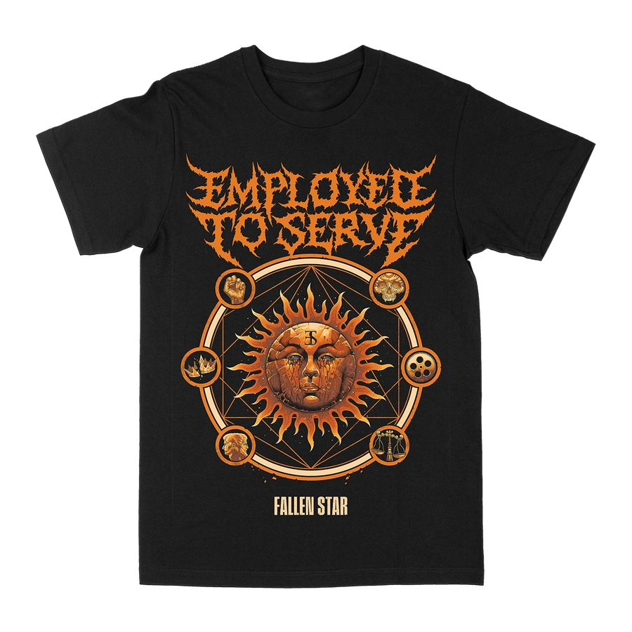 Employed To Serve “Fallen Star” Black T-Shirt