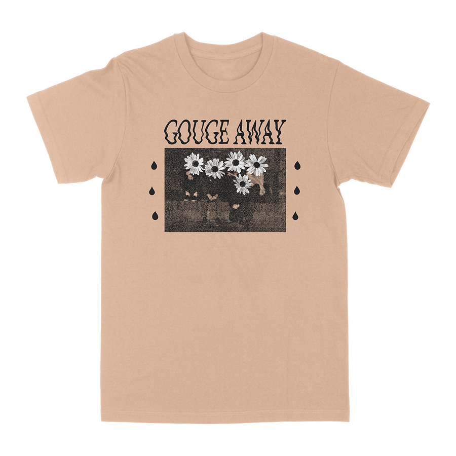 Gouge Away “Flowerhead” Peach T-Shirt + Download