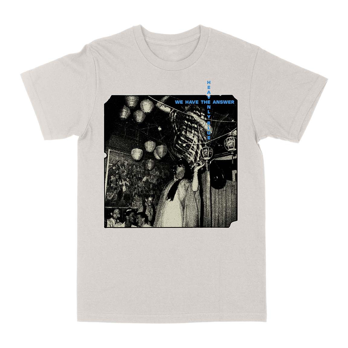 Heavenly Blue "We Have The Answer" Vintage White T-Shirt