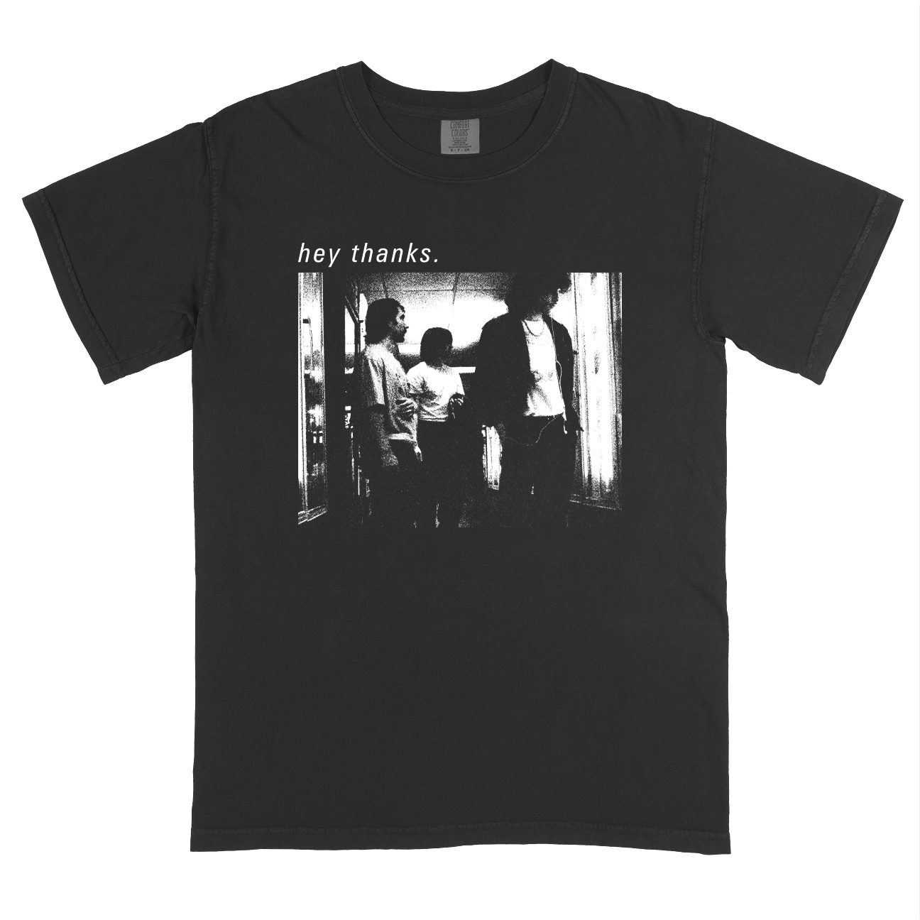 hey thanks. "Avoidance" Premium Black T-Shirt