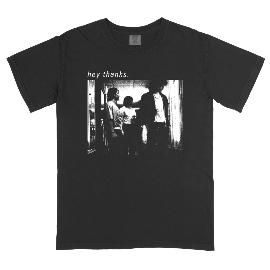 hey thanks. "Avoidance" Premium Black T-Shirt