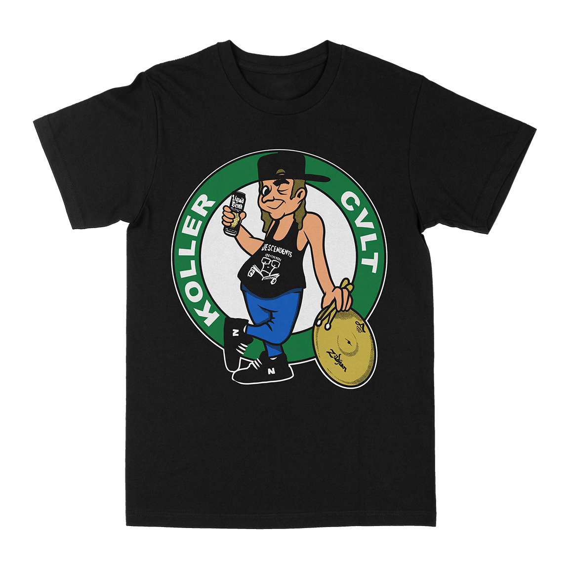 Koller Cvlt “Four Leaf Koller” Black T-Shirt