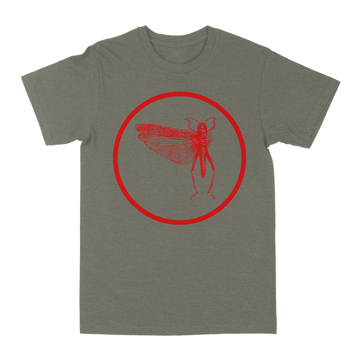 The Locust “Circle Bug” Military Green T-Shirt