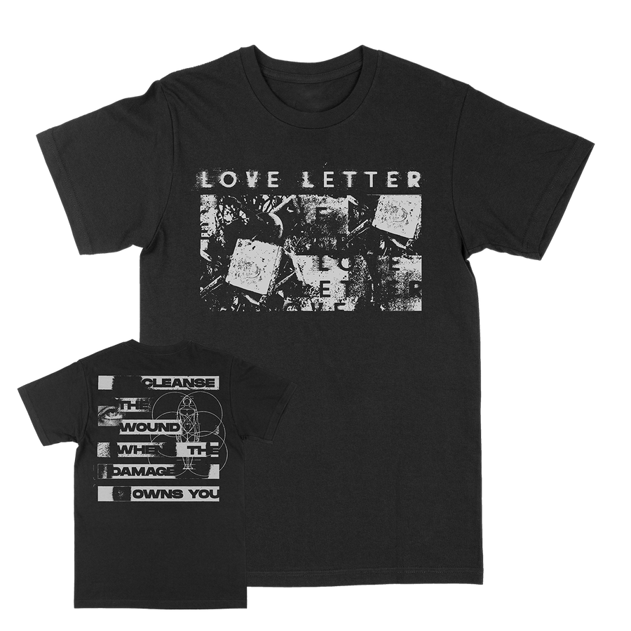 Love Letter "Wounds" Black T-Shirt