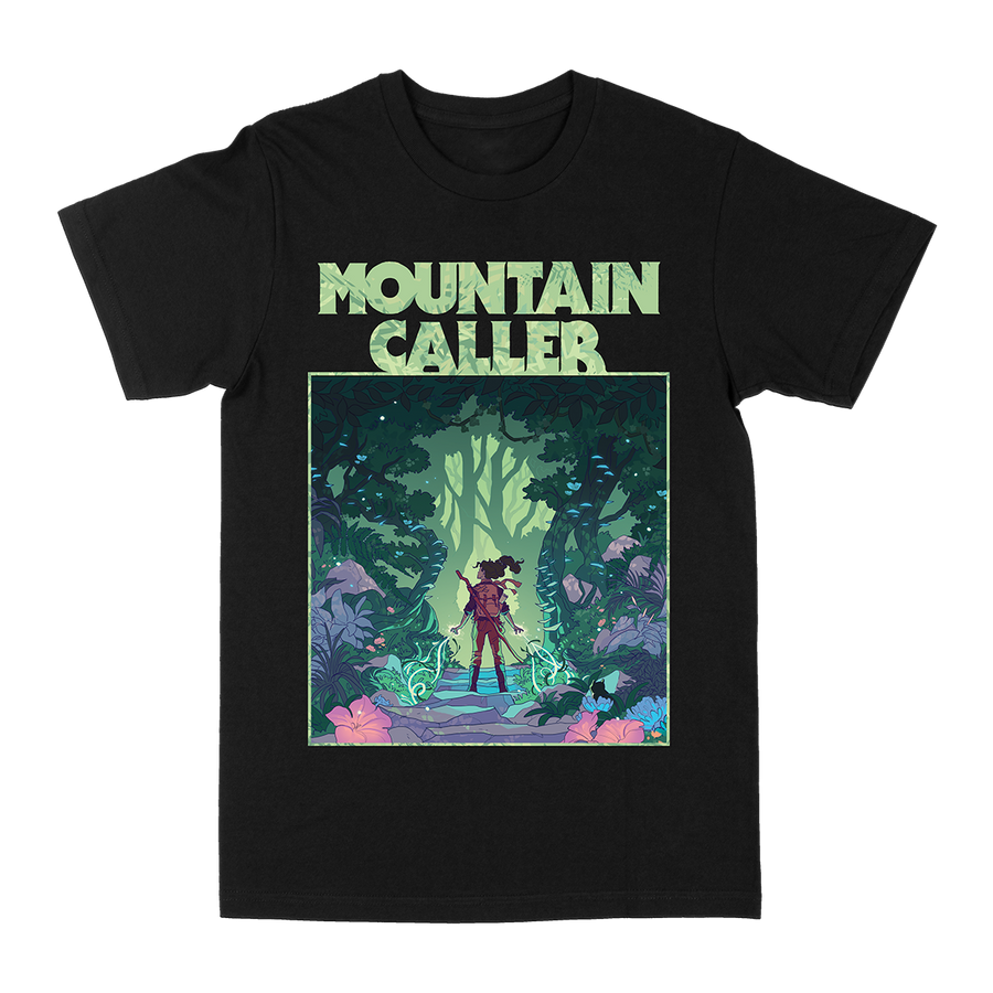 Mountain Caller “Green Leaves” Black T-Shirt
