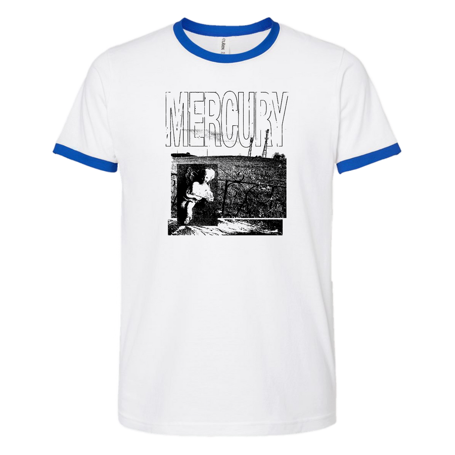 MERCURY "This Place I'm Forgetting" White / Royal Blue Ringer T-Shirt