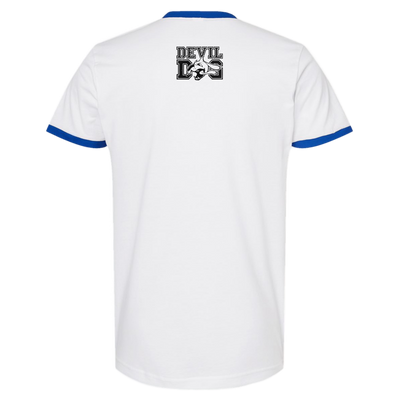 MERCURY "This Place I'm Forgetting" White / Royal Blue Ringer T-Shirt