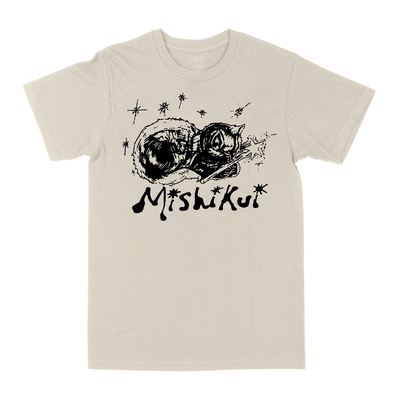 Mishikui "Mishikui Cat" Natural T-Shirt