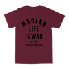 Modern Life Is War "Marshalltown Iowa: Black" Burgundy T-Shirt