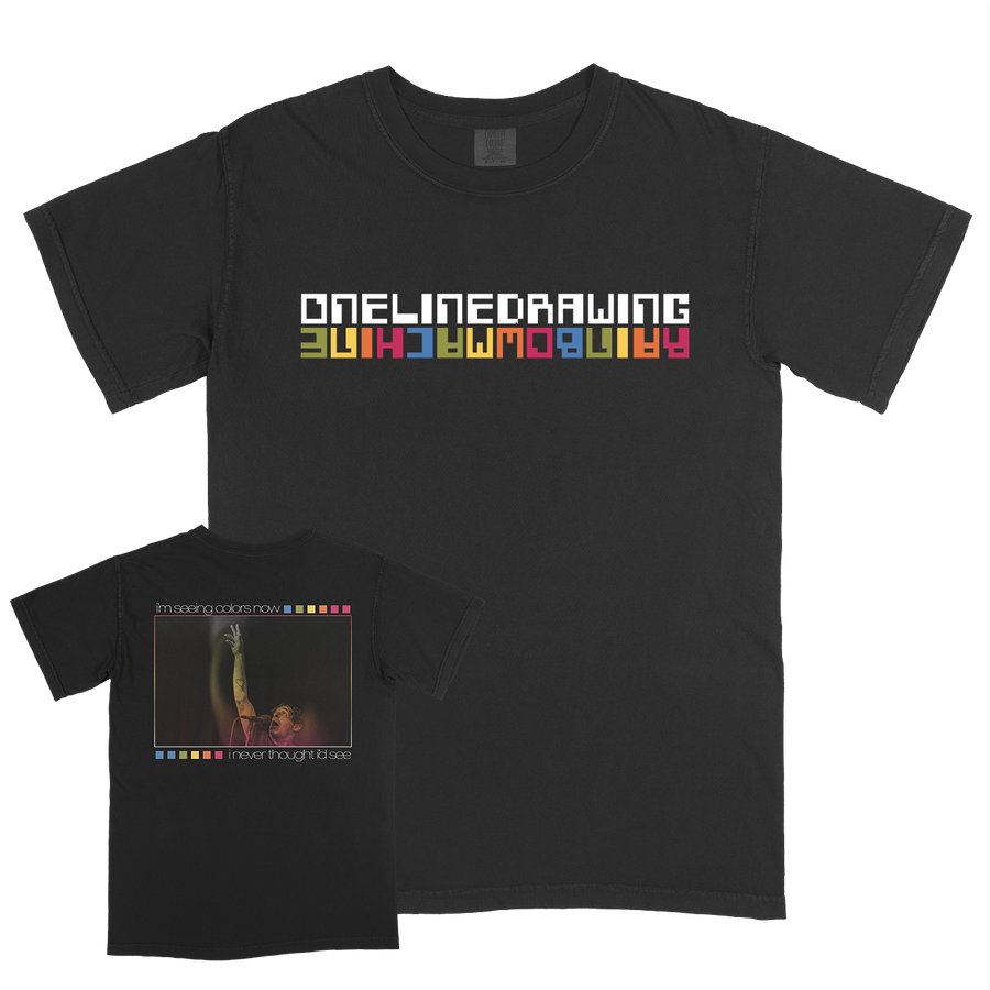 onelinedrawing "Rainbow Photo" Premium Black T-Shirt
