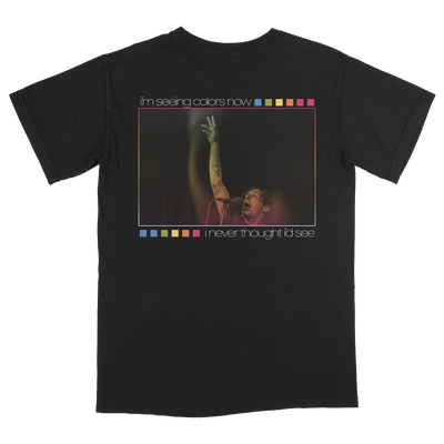 onelinedrawing "Rainbow Photo" Premium Black T-Shirt