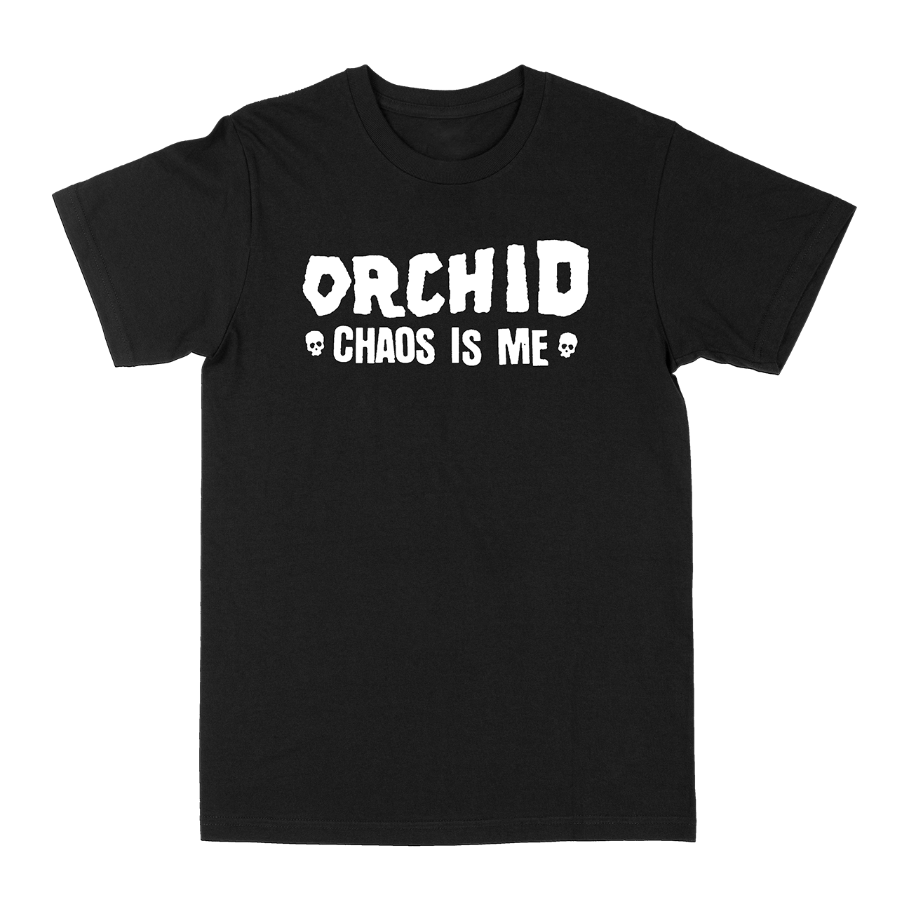Orchid "Chaos Is Me: Two Skulls" Black T-Shirt