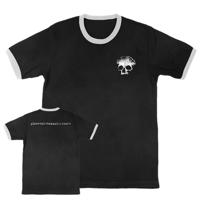 Planes Mistaken For Stars "Skull" Black & White Ringer T-Shirt