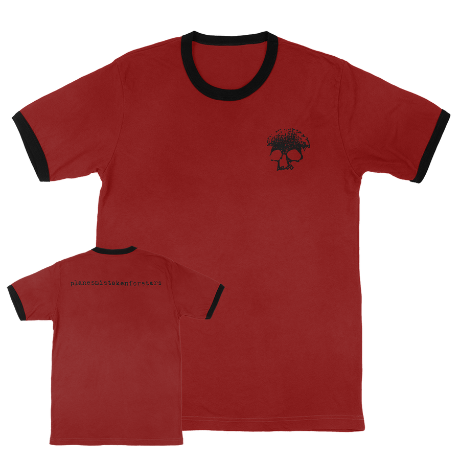 Planes Mistaken For Stars "Skull" Red & Black Ringer T-Shirt