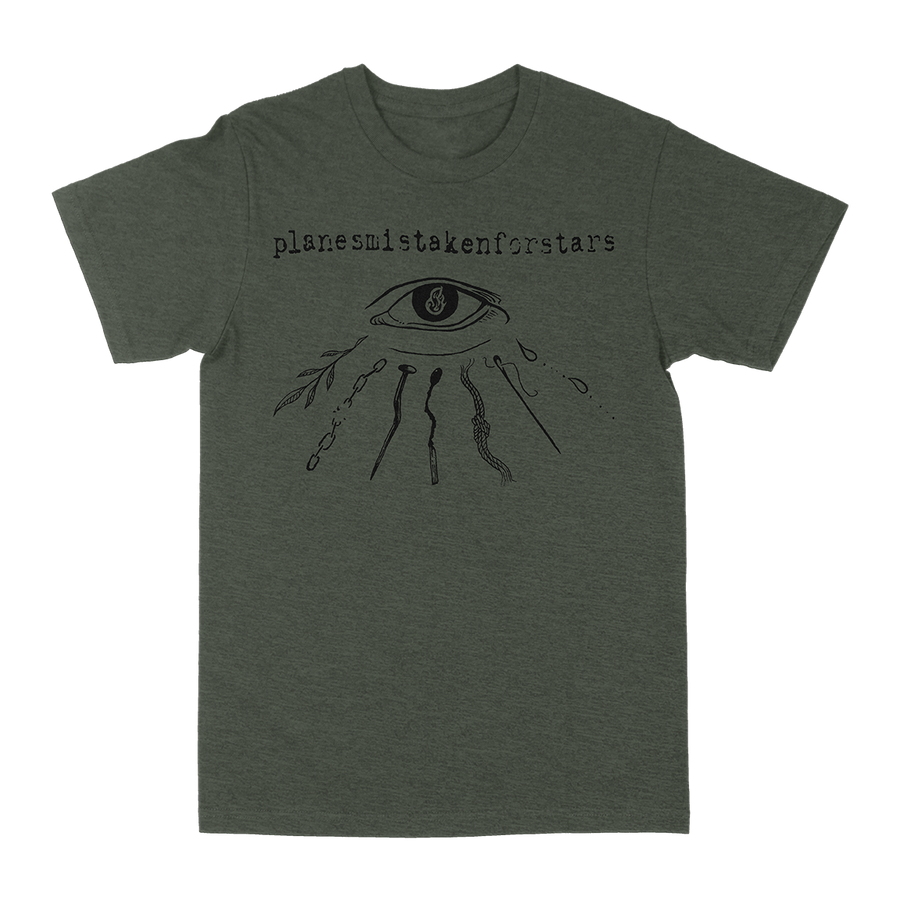 Planes Mistaken For Stars "Eye Of Horus" Heather Military Green T-Shirt