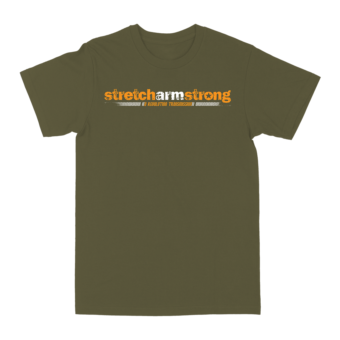 Stretch Arm Strong "Transmission Demolition" Military Green T-Shirt