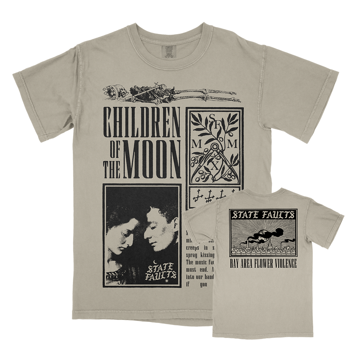 State Faults "No Gospel" Sandstone Premium T-Shirt