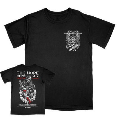 The Hope Conspiracy “The Specter Looms: East Coast 2024” Black T-Shirt