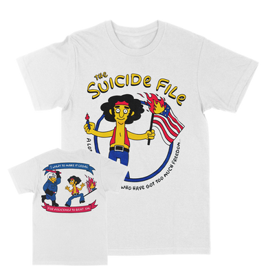 The Suicide File "Springfield Amendment" White T-Shirt