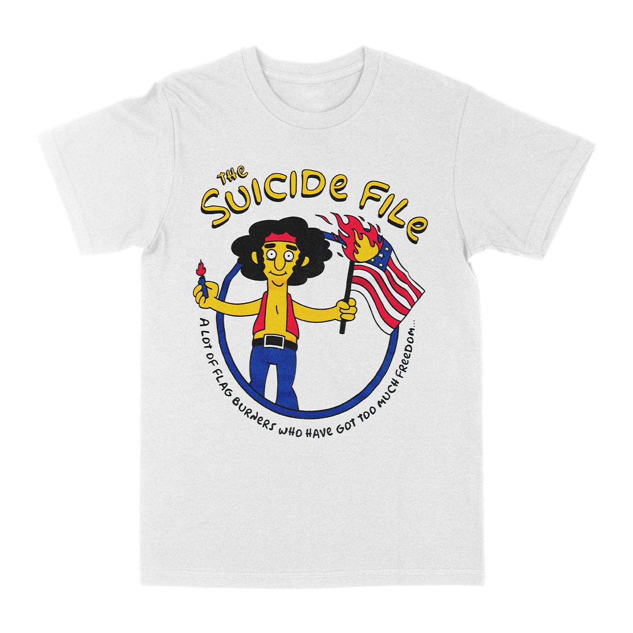 The Suicide File "Springfield Amendment" White T-Shirt