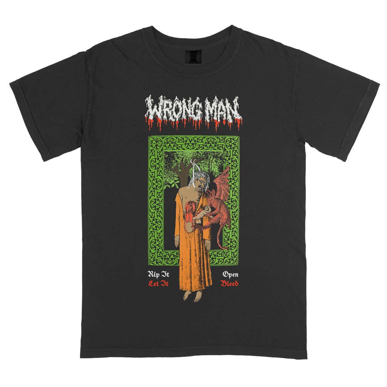 Wrong Man "Death Metal" Premium Black T-Shirt