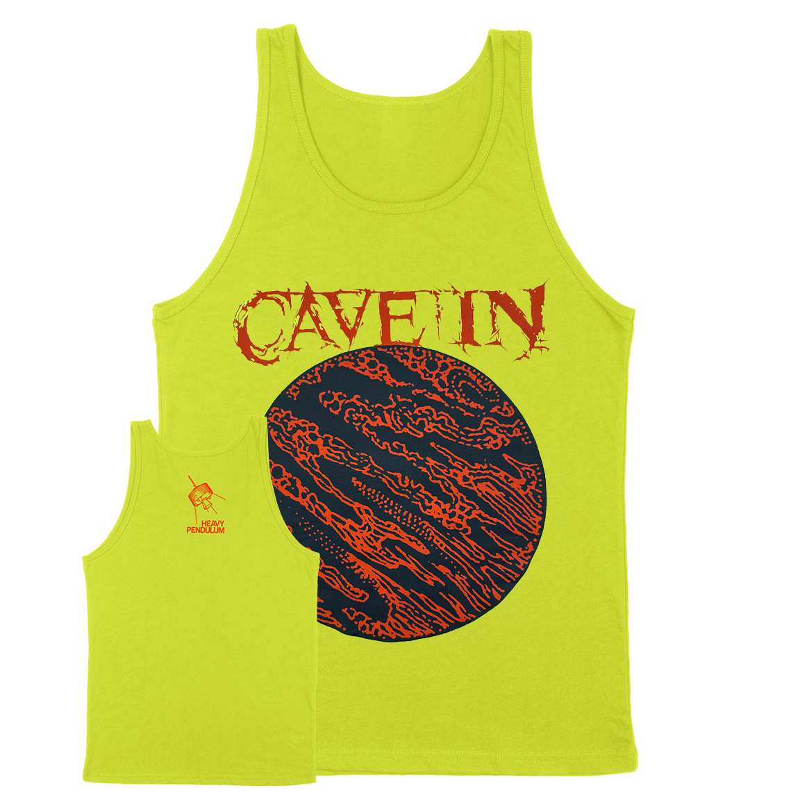 Cave In "Heavy Pendulum" Neon Yellow Tank Top