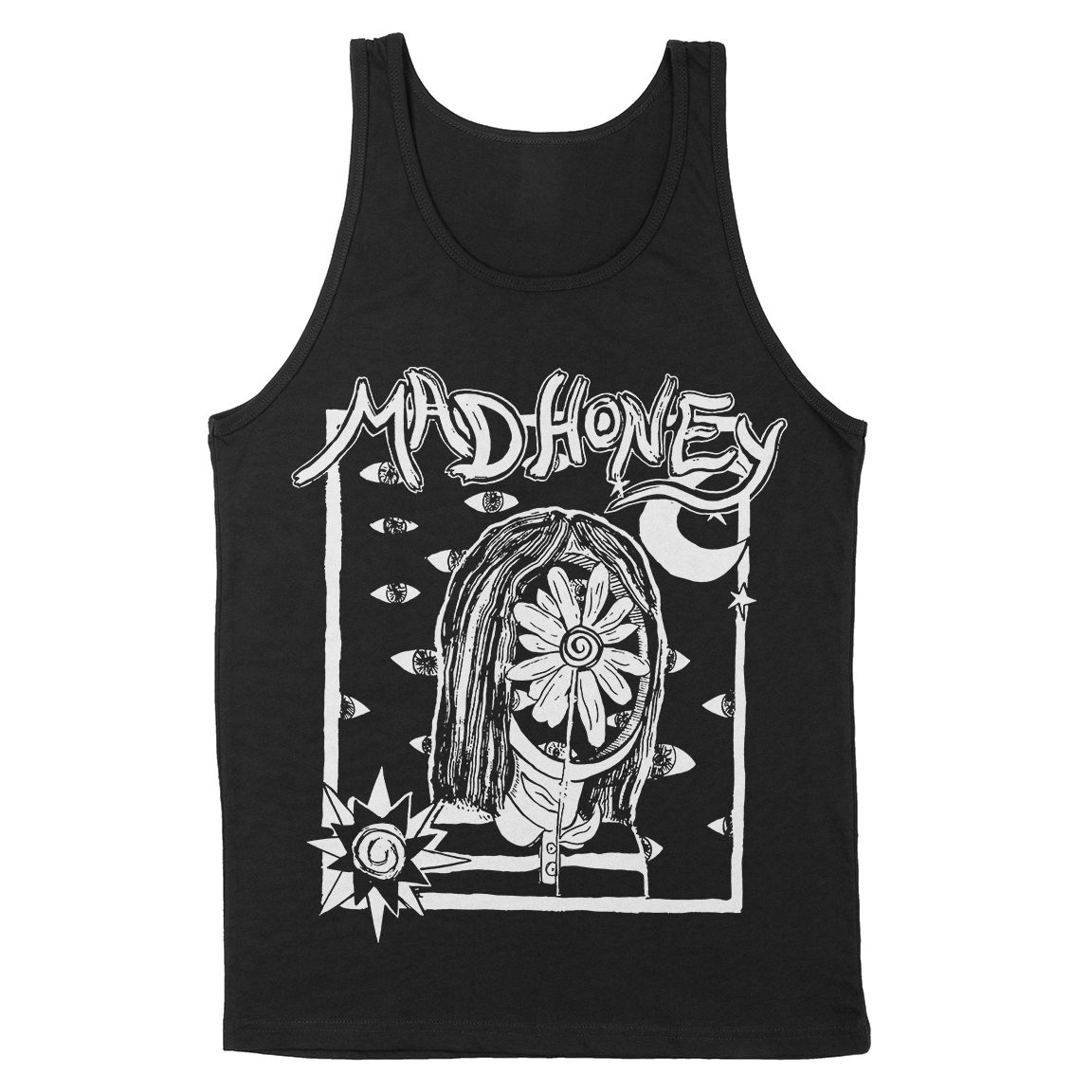 Mad Honey Flower Head Premium Black Tank Top - Deathwish Inc