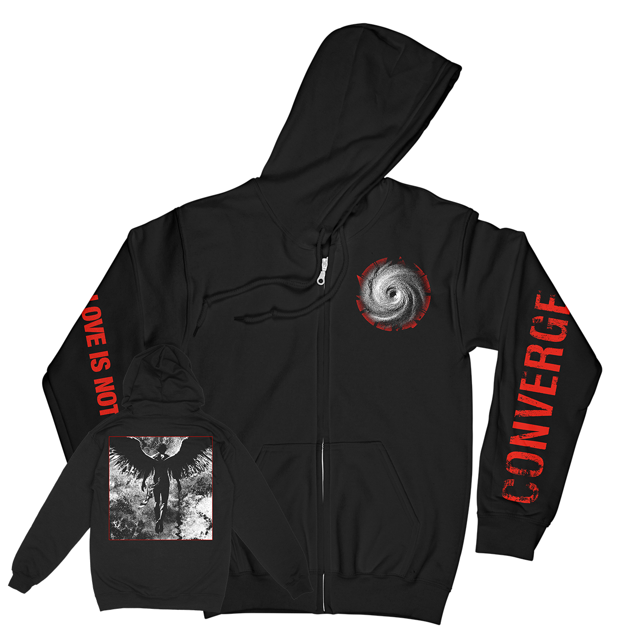 Converge "Eye to Eye" Premium Black Zip Up Sweatshirt