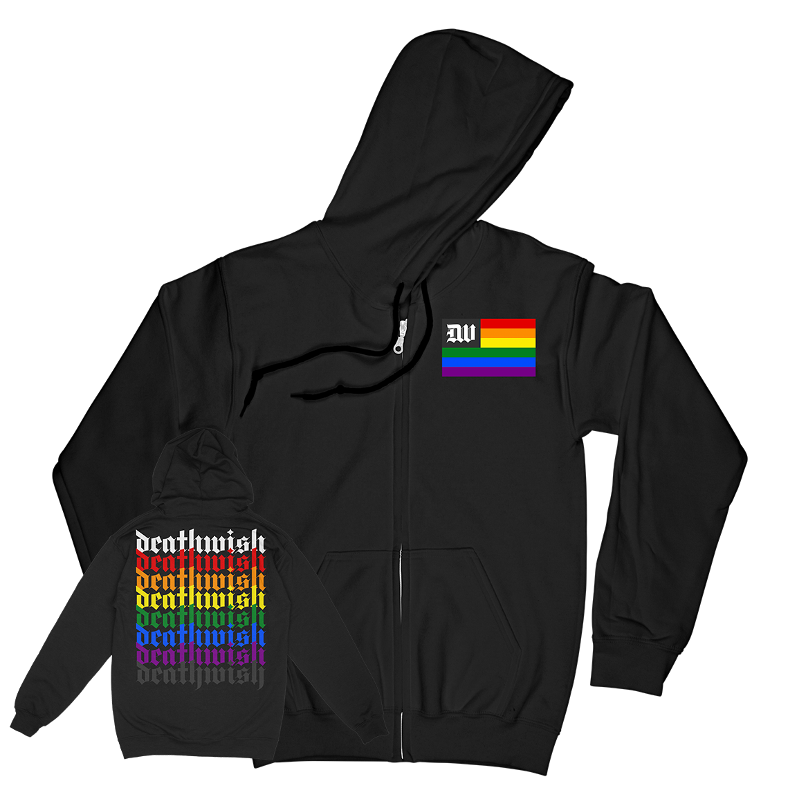 Deathwish "Pride" Black Zip-Up Sweatshirt