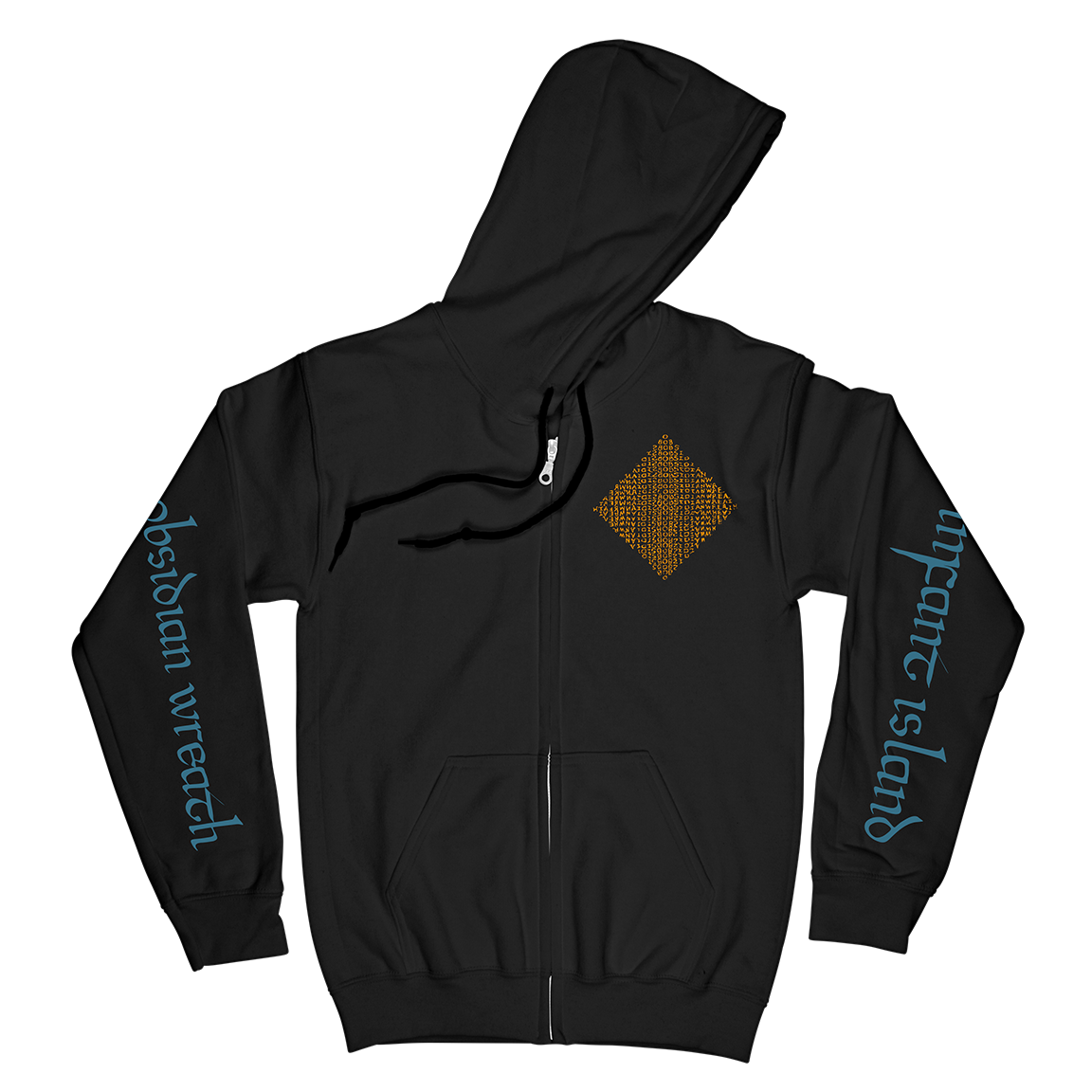 Infant Island "Obsidian Wreath" Black Zip Up Sweatshirt