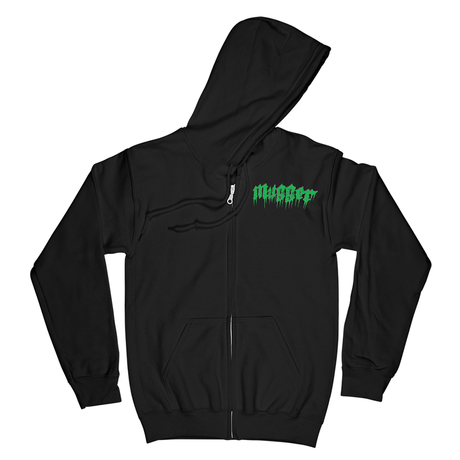 Mugger "Logo" Black Zip Up Sweatshirt