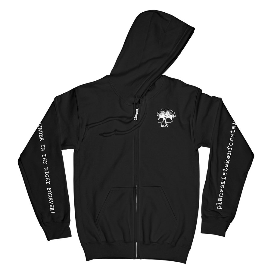 Planes Mistaken For Stars "Skull" Black Zip Up Sweatshirt