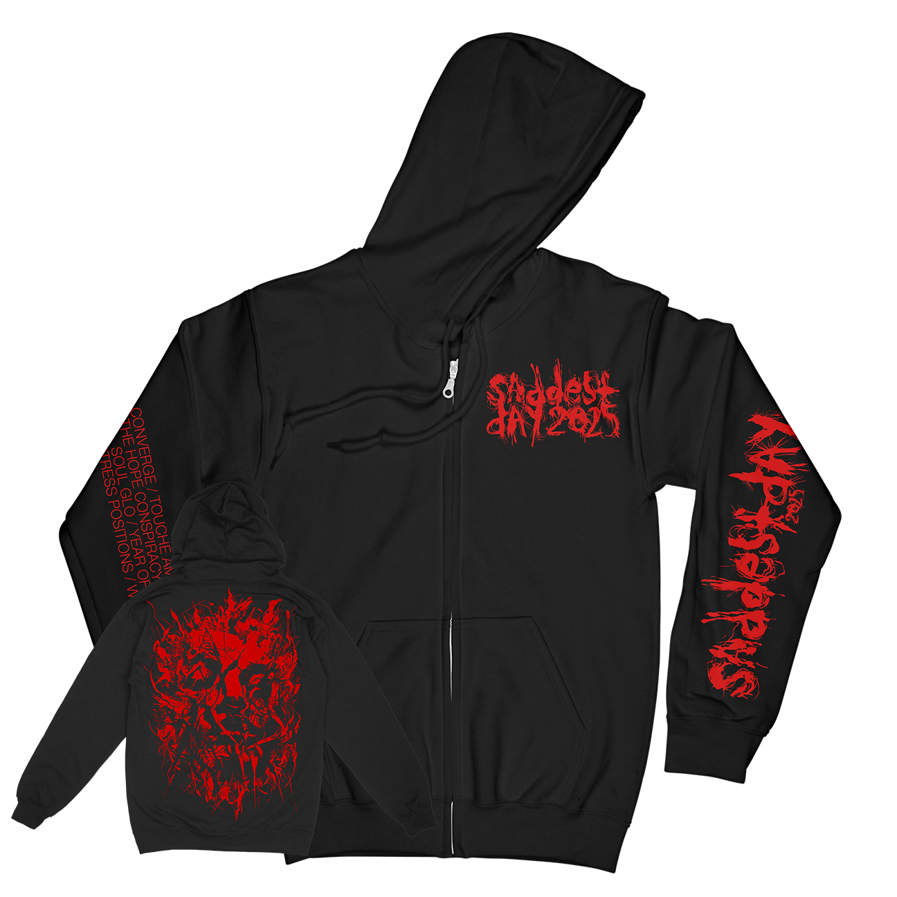 Converge "Saddest Day 2025" Premium Black Zip Up Sweatshirt
