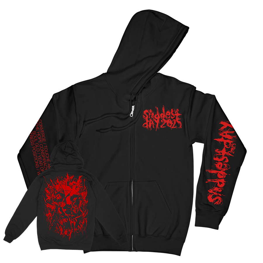 Converge "Saddest Day 2025" Premium Black Zip Up Sweatshirt