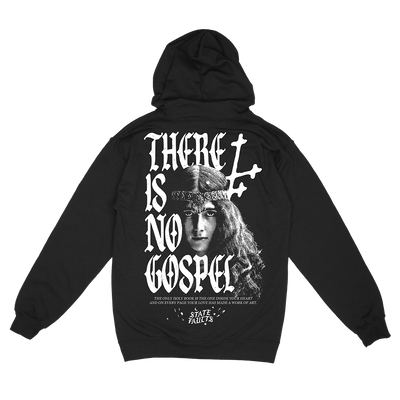 State Faults “No Gospel” Black Zip Up Sweatshirt