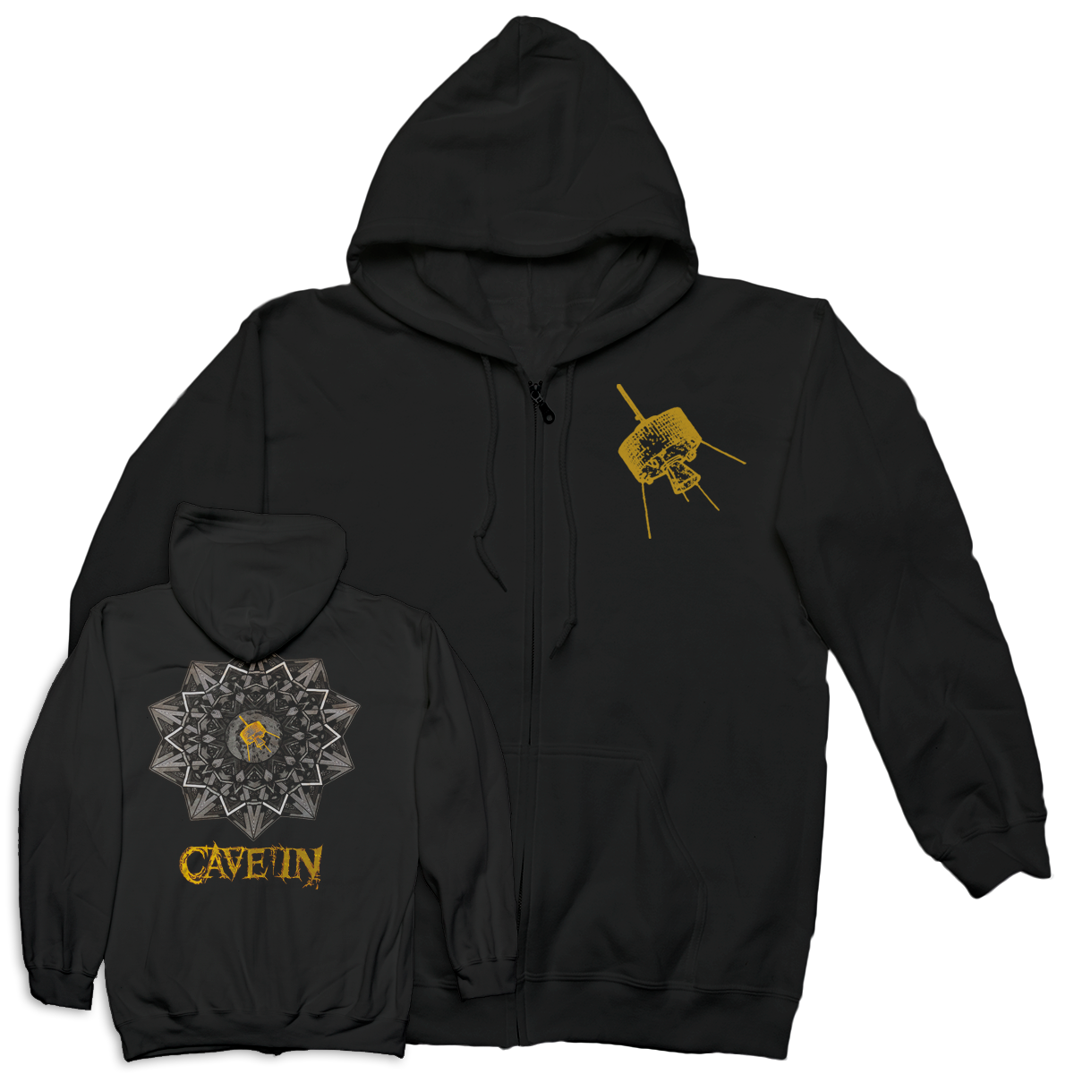 Cave In "Satellite Pocket" Zip-Up Sweatshirt