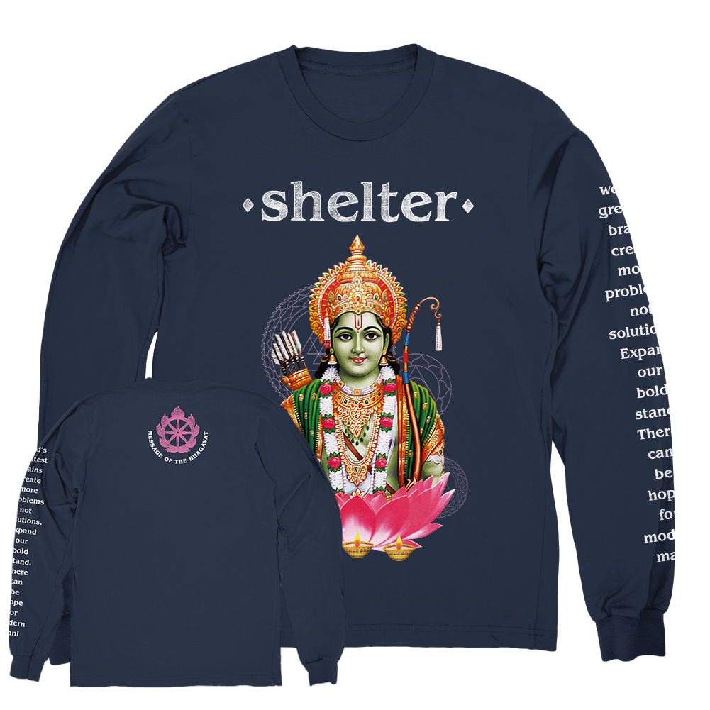 Shelter "Message" Navy Longsleeve T-Shirt