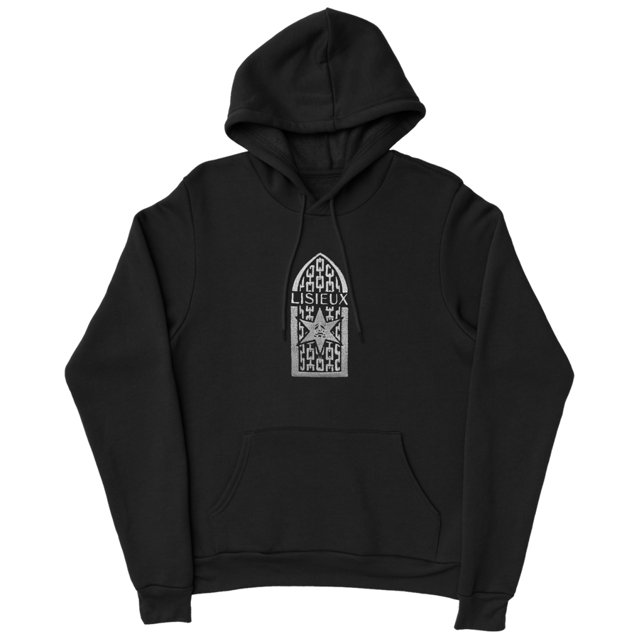 Lisieux “Church” Black Embroidered Hooded Sweatshirt