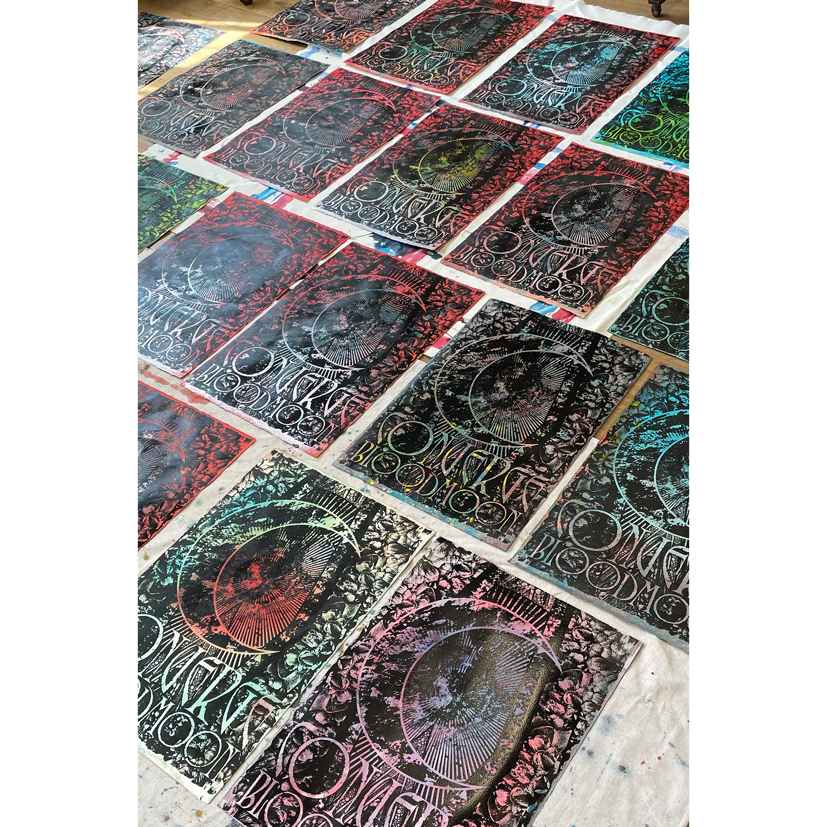 Thomas Hooper x J. Bannon "Converge Bloodmoon" Mixed Media Print