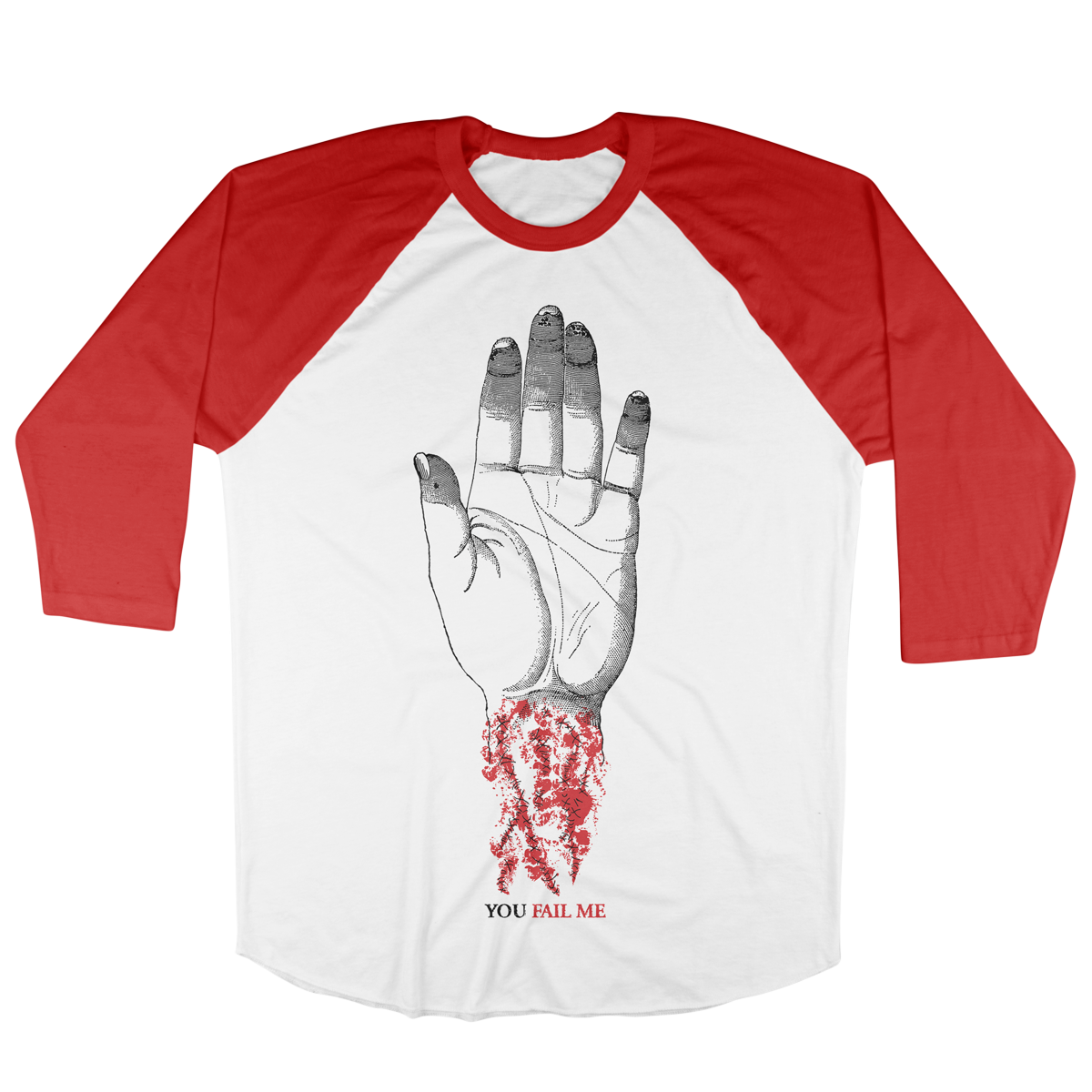 Converge "You Fail Me" White / Red Baseball Tee