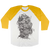 Seldon Hunt "Decayed Toons: Homer" White / Yellow Baseball Tee