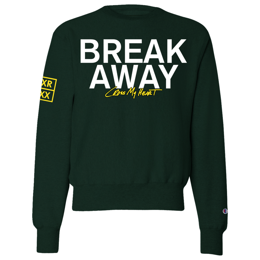 Break Away "Cross My Heart" Green Crewneck Sweatshirt
