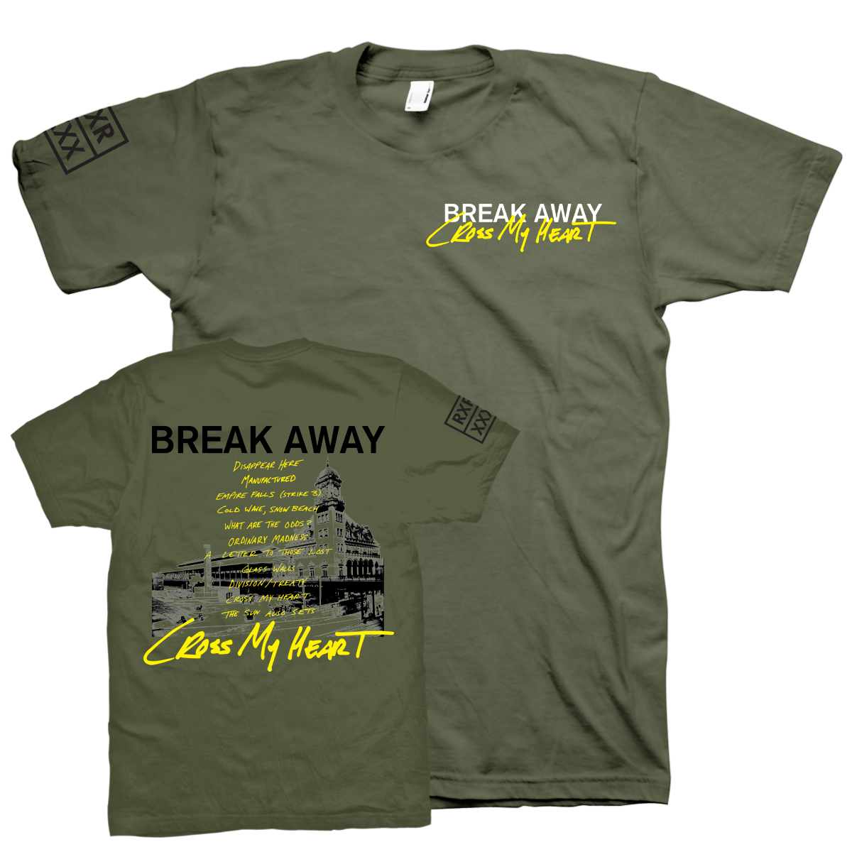 Break Away "Cross My Heart" Green T-Shirt